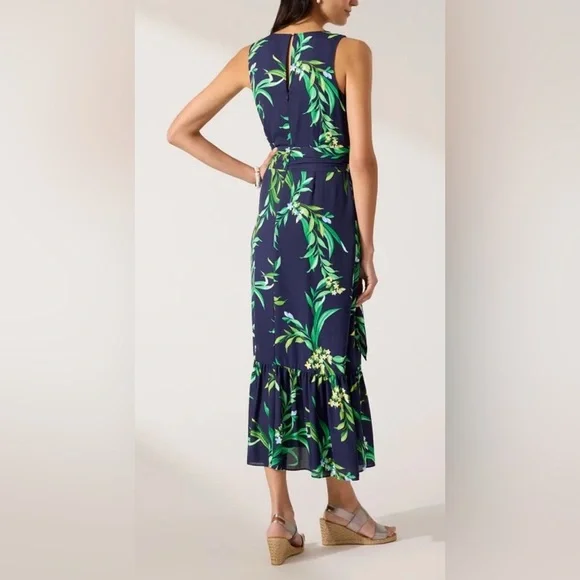 Tommy Bahama Island Navy Floral Glow Sleeveless Maxi Dress, Size Small, BNWT - Picture 4 of 8